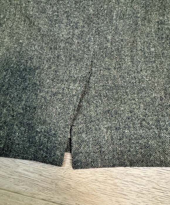 J. Crew Women's Size 0 Grey Wool Blend Tweed Pencil Mini Skirt - Picture 3 of 5